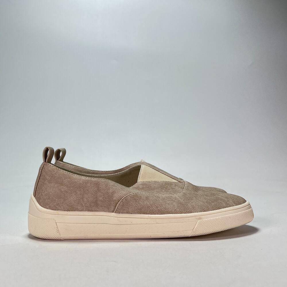 Kensie Salia Beige Canvas Comfort Slip On Low Top Casual Sneakers Womens Size 7M